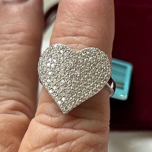 Luxury Moissanite 1.16 CTW VVSD Heart ring‎ size 7 Retail $372
